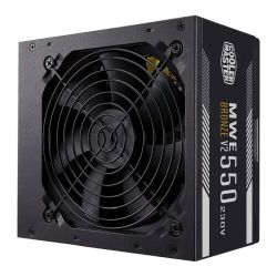 Cooler Master 550W MWE Bronze V2 PSU with HDB bearing fan, fully wired in a compact black design Cooler Master 550W MWE Bronze V2 PSU with HDB bearing fan, fully wired in a compact black design